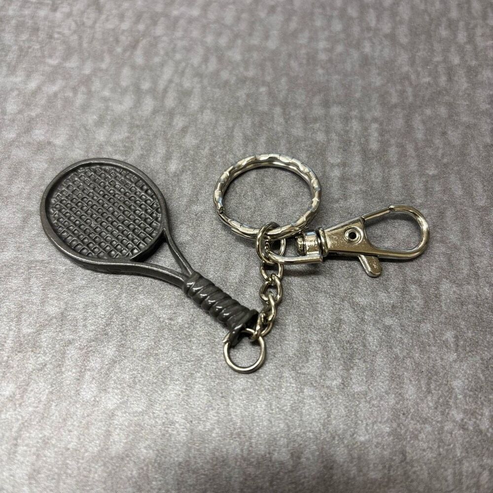 Tennis Racket Metal Keychain *New*